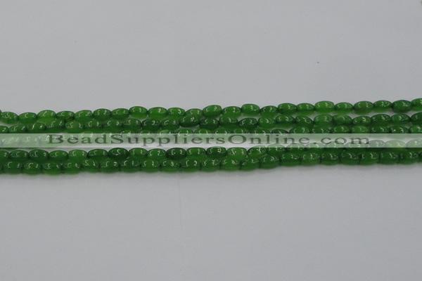 CCN4523 15.5 inches 4*6mm rice candy jade beads wholesale