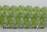 CCN4620 15.5 inches 6mm round candy jade with rhinestone beads