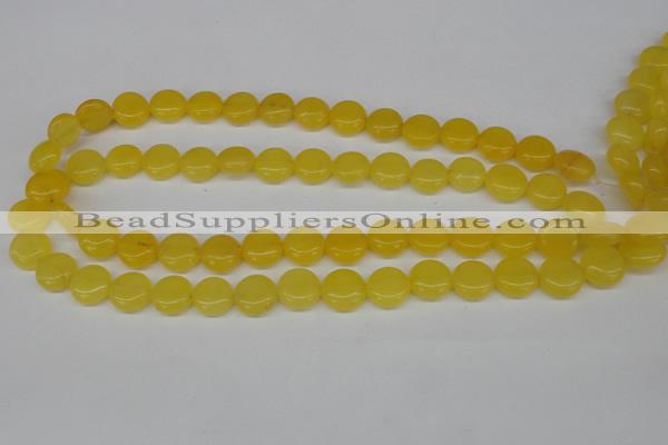 CCN475 15.5 inches 12mm flat round candy jade beads wholesale