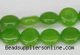 CCN481 15.5 inches 12mm flat round candy jade beads wholesale