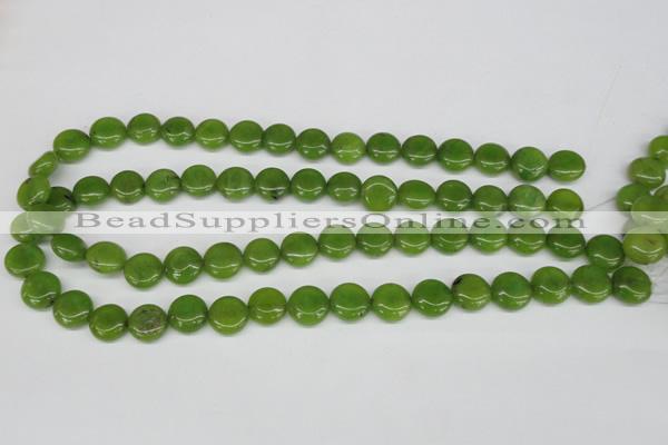 CCN482 15.5 inches 12mm flat round candy jade beads wholesale