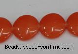 CCN496 15.5 inches 20mm flat round candy jade beads wholesale