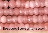 CCN5104 15 inches 3*4mm faceted rondelle candy jade beads