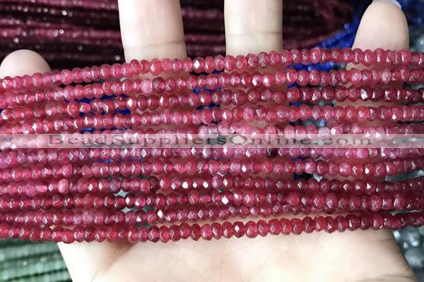 CCN5106 15 inches 3*4mm faceted rondelle candy jade beads