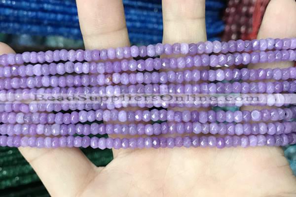 CCN5109 15 inches 3*4mm faceted rondelle candy jade beads