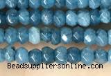 CCN5113 15 inches 3*4mm faceted rondelle candy jade beads