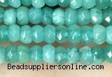 CCN5117 15 inches 3*4mm faceted rondelle candy jade beads