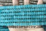 CCN5149 15 inches 5*8mm faceted rondelle candy jade beads