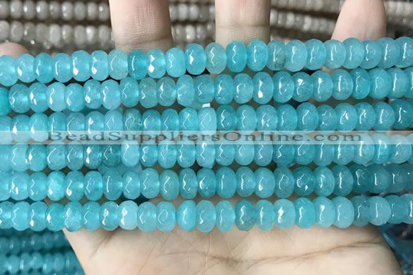 CCN5149 15 inches 5*8mm faceted rondelle candy jade beads