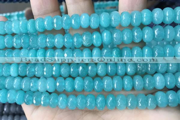 CCN5150 15 inches 5*8mm faceted rondelle candy jade beads