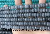 CCN5163 15 inches 5*8mm faceted rondelle candy jade beads