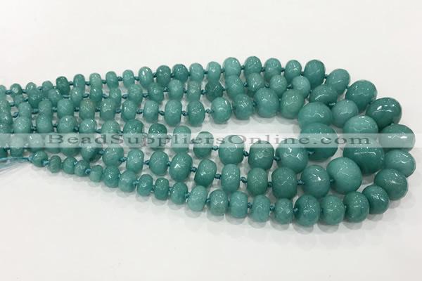 CCN5173 5*8mm - 14*20mm faceted rondelle candy jade graduated beads