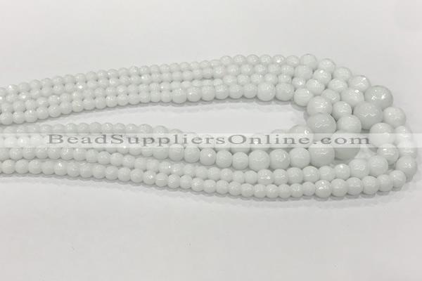 CCN5211 6mm - 14mm faceted round candy jade graduated beads