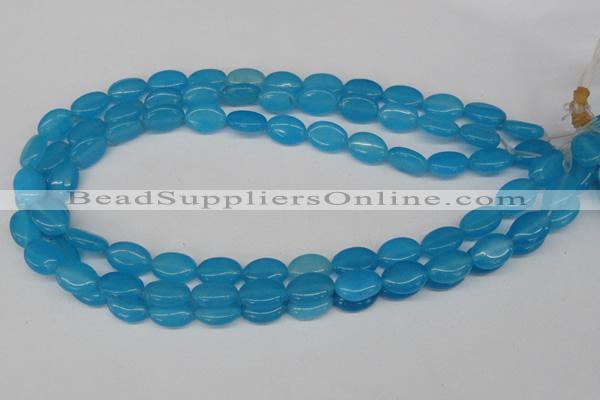 CCN531 15.5 inches 10*14mm oval candy jade beads wholesale