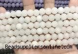 CCN5575 15 inches 8mm round matte candy jade beads Wholesale