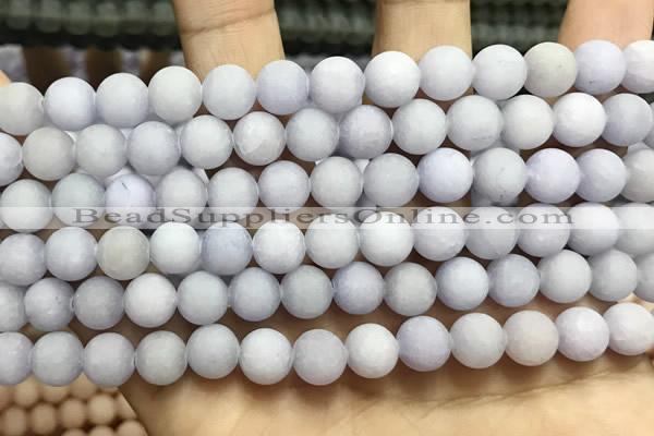 CCN5577 15 inches 8mm round matte candy jade beads Wholesale