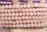 CCN5584 15 inches 8mm round matte candy jade beads Wholesale