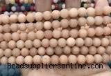 CCN5589 15 inches 8mm round matte candy jade beads Wholesale