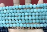 CCN5607 15 inches 8mm round matte candy jade beads Wholesale