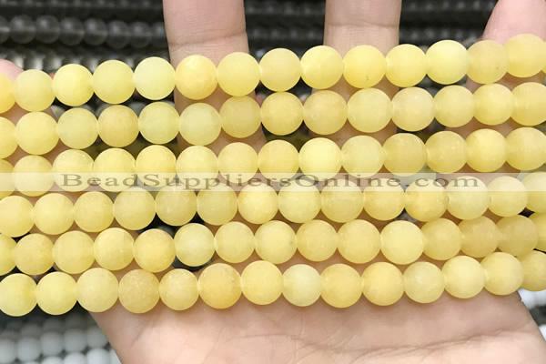 CCN5616 15 inches 8mm round matte candy jade beads Wholesale