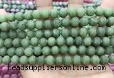 CCN5618 15 inches 8mm round matte candy jade beads Wholesale