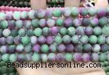 CCN5622 15 inches 8mm round matte candy jade beads Wholesale