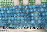 CCN5657 15 inches 8mm faceted round candy jade beads