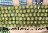 CCN5671 15 inches 8mm faceted round candy jade beads