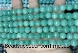 CCN5672 15 inches 8mm faceted round candy jade beads