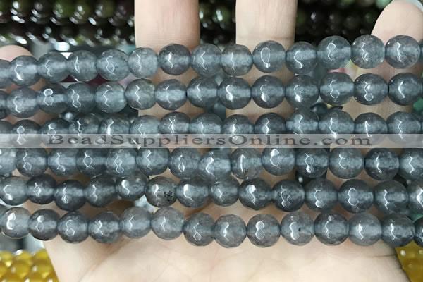 CCN5700 15 inches 8mm faceted round candy jade beads