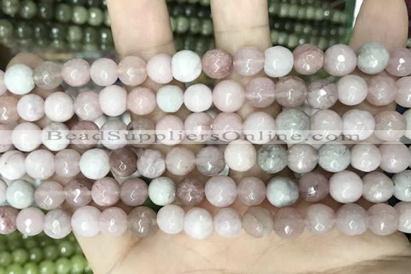 CCN5712 15 inches 8mm faceted round candy jade beads