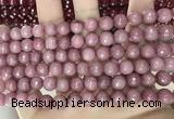 CCN5718 15 inches 8mm faceted round candy jade beads