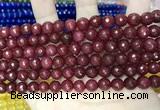 CCN5729 15 inches 8mm faceted round candy jade beads