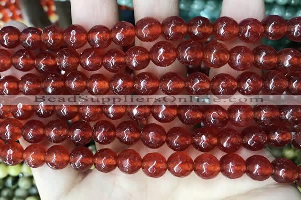 CCN5735 15 inches 8mm faceted round candy jade beads