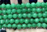 CCN5787 15 inches 10mm faceted round candy jade beads