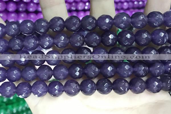 CCN5800 15 inches 10mm faceted round candy jade beads