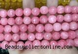 CCN5802 15 inches 10mm faceted round candy jade beads