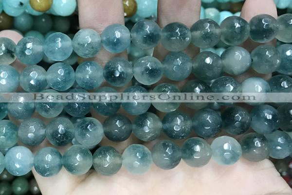 CCN5826 15 inches 10mm faceted round candy jade beads