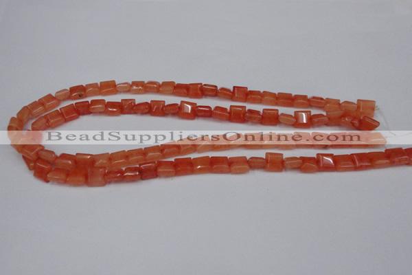 CCN585 15.5 inches 8*8mm square candy jade beads wholesale