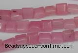 CCN586 15.5 inches 8*8mm square candy jade beads wholesale