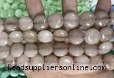 CCN5864 15 inches 15mm flat round candy jade beads Wholesale