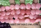 CCN5878 15 inches 15mm flat round candy jade beads Wholesale