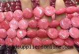 CCN5881 15 inches 15mm flat round candy jade beads Wholesale