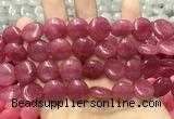 CCN5882 15 inches 15mm flat round candy jade beads Wholesale