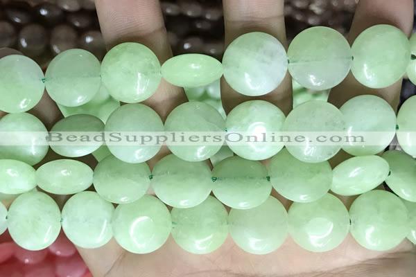 CCN5901 15 inches 15mm flat round candy jade beads Wholesale