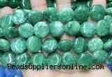 CCN5907 15 inches 15mm flat round candy jade beads Wholesale