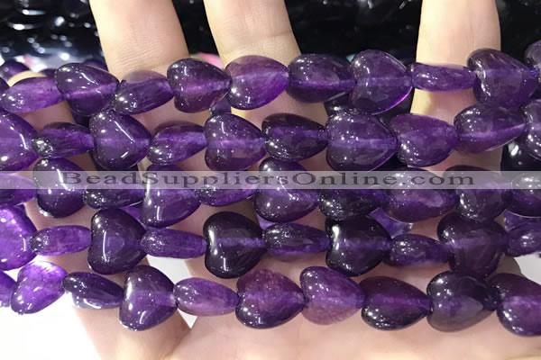 CCN5930 15 inches 12*12mm heart candy jade beads Wholesale