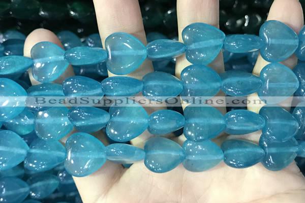 CCN5955 15 inches 14*14mm heart candy jade beads Wholesale