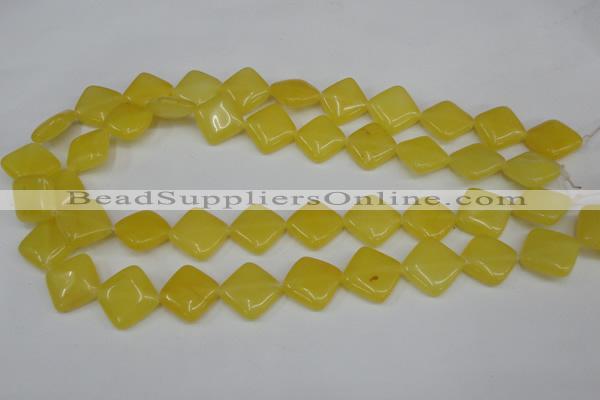 CCN596 15.5 inches 15*15mm diamond candy jade beads wholesale