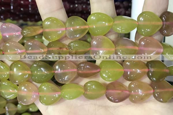 CCN5960 15 inches 14*14mm heart candy jade beads Wholesale